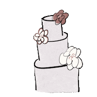 Kelsiecakes aesthetic cake digital art handdrawn Sticker