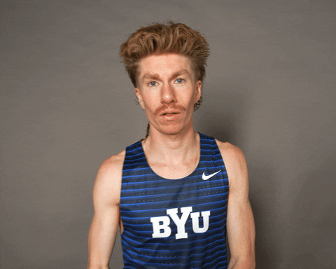 Celebration Trackfield GIF by BYU Cougars
