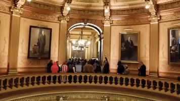 'Let Us In': Anti-Lockdown Protesters Crowd Inside Michigan State Capitol