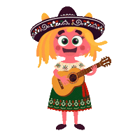 Sombrero Guitarra Sticker by katapum