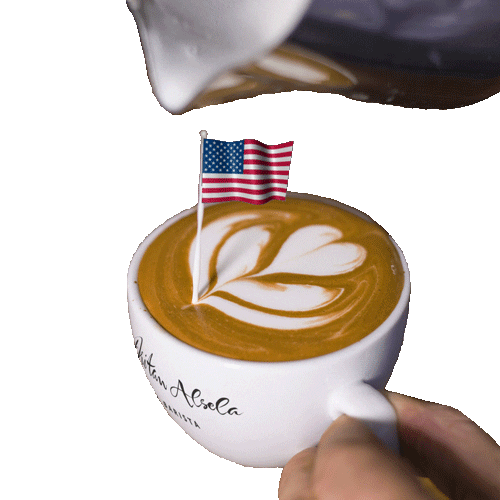 Coffee Time Usa Sticker by Dritan Alsela Coffee