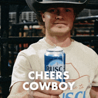 Cheers Cowboy GIF by Busch Beer