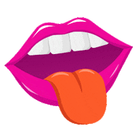 zinkin tongue lips naughty boca Sticker