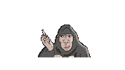 kameronian smoking gorilla smokers kameronians Sticker