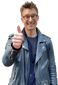 foodbabyny smile thumbs up glasses thumbsup Sticker