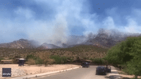 Wildfire Rages in Arizona's Santa Catalina Mountains