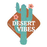 BadMoonGlamping vibes boho cactus desert Sticker