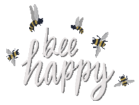 Laraemilie happy bees be happy bee happy Sticker