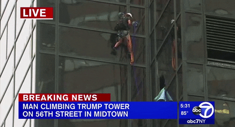trump tower climber GIF by Leroy Patterson