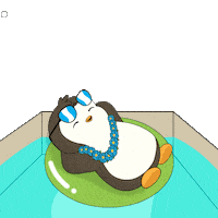 Chilling Labor Day Sticker by Pudgy Penguins