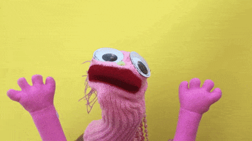 Sock Puppet Waving GIF by Hazelnut Blvd