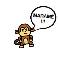 Monkey Sticker by encore-grenoble