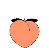 Fruit Peach Sticker by MeUndies