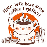 Coffee Hello Sticker by CGTN V-Studio