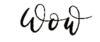 Lettering Wow Sticker