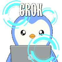 Calculate Artificial Intelligence Sticker by Pudgy Penguins