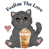 Cat Love Sticker by Kenangan Coffee