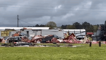 Tornado-Warned Storm Destroys Mobile Homes in Atmore, Alabama