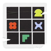 Tic Tac Toe Graphic Design Sticker by thisandco