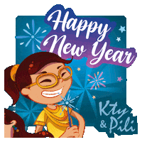 Happy Celebration Sticker by Kty&Pili