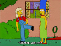 kicking marge simpson GIF