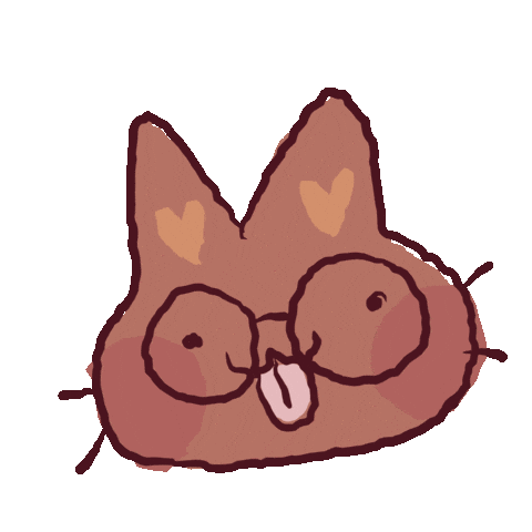 chewzyart giphyupload love cats couple Sticker