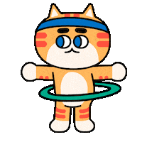 Cat Fitness Sticker by 궁디팡팡 캣페스타