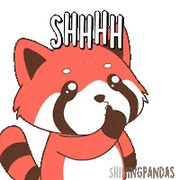 Red Panda Shut Up Sticker