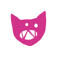 Cat Pink Sticker by Slutka Caryca