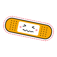 Band Aid Pain Sticker by Jalilachildrens