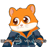 What Are You Doing No Sticker by Hamieverse