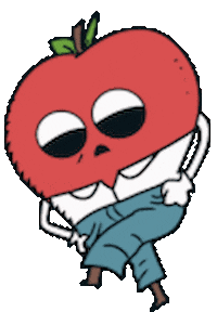 RomyValley giphyupload apple fruit late Sticker