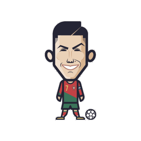 Cristiano Ronaldo Football Sticker by Loogart