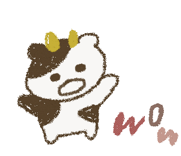 牛 Wow Sticker