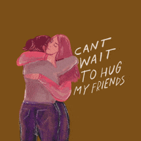 Best Friends Hug GIF by BrittDoesDesign
