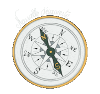 Compass Nouveau Sticker