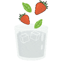 UNIQUEGIN drink cheers cocktail strawberry Sticker
