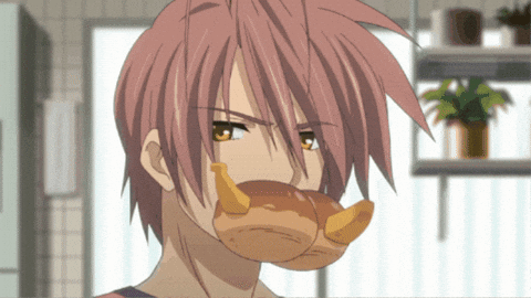 maxlefou giphygifmaker anime wtf eating GIF