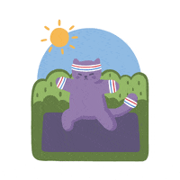 Cat Yoga GIF by ruillu