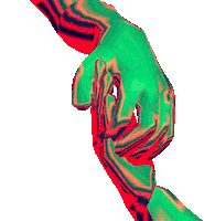 Hand In Hand Help Sticker by badblueprints