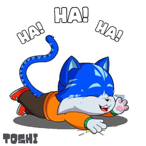 Ha Ha Lol Sticker by Toshithecat