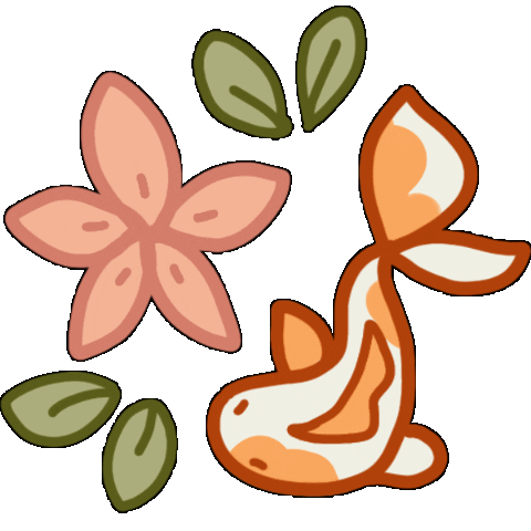 Flower Fish Sticker