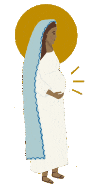 Virgin Mary Jesus Sticker by Be A Heart