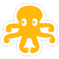 Octopus Karel Sticker by VRBA studio