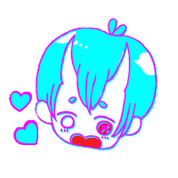 yokaisekai love kawaii hearts yokai Sticker