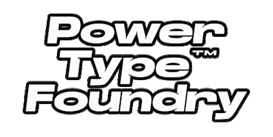 powertype font typeface variable font ptf Sticker