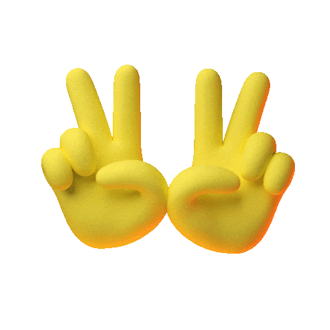 3D Peace Sticker by Emoji