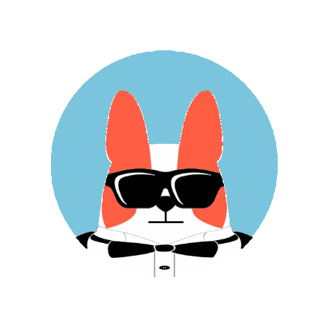 CorgeeSoftware dog sunglasses pet corgi Sticker