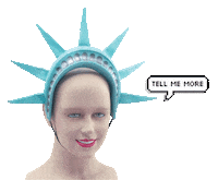 tell me more donald trump STICKER by Jess Mac