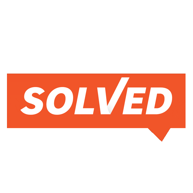 Solved marketing company communicatie solved Sticker